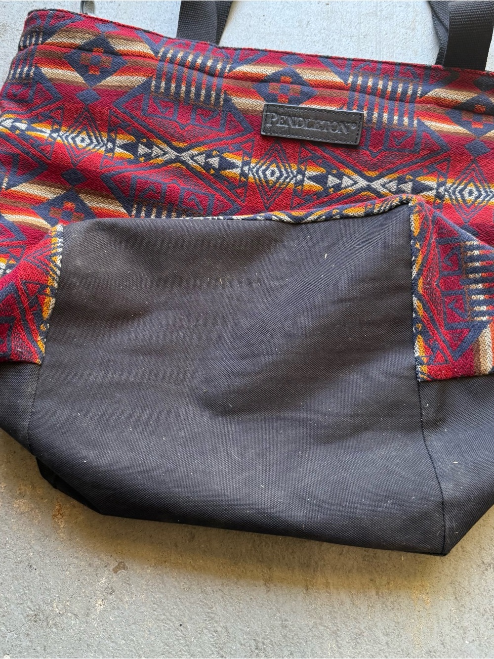 Pendleton Colorful Wool Southwestern Aztec Pattern Tote Bag - Picture 3 of 6